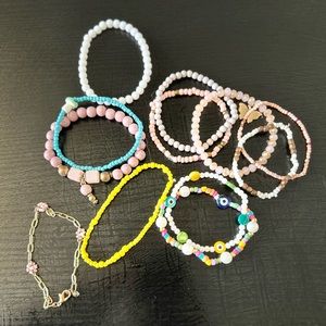 12 piece variety of bracelets